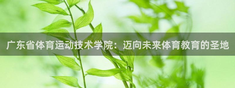 球客岛：广东省体育运动技术学院：迈向未来体育教育的圣地